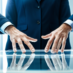 A professional adult, fully clothed in a sleek, modest business suit, stands in a modern, brightly lit research laboratory. Their hands are positioned with perfect anatomy and proper finger count, demonstrating a controlled, natural pose as they precisely launch a high-tech, abstract spinning device onto a smooth, reflective surface. The atmosphere is one of intense focus and scientific precision, highlighting kinetic energy and stability. The background shows blurred scientific instruments. Professional photography, high detail, correct proportions, natural body proportions, safe for work, appropriate content, family-friendly.