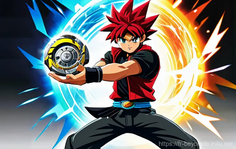 베이블레이드 관련 만화책 리뷰 - **Prompt: "Classic Beyblade Friendship Duel"**
    A vibrant, dynamic illustration featuring two you...
