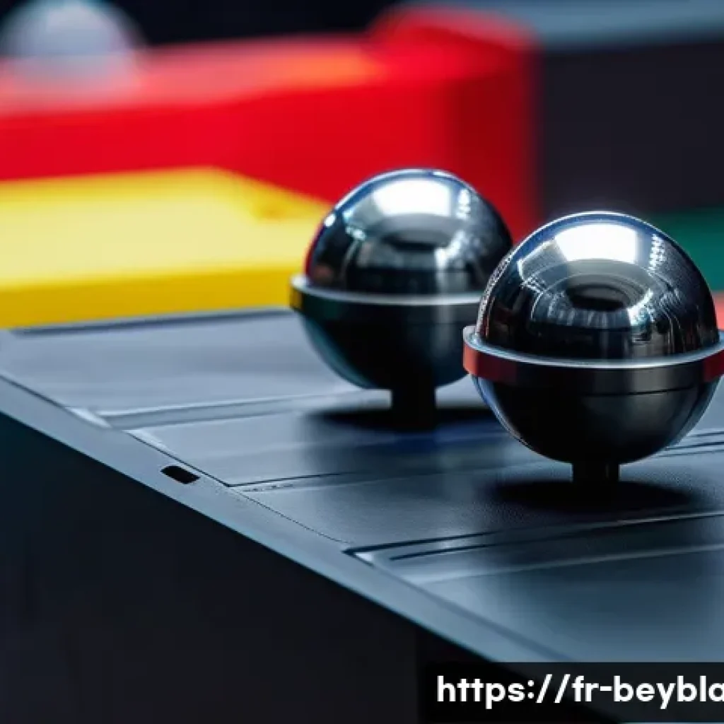 베이블레이드 버스트 vs 메탈 시리즈 - A dynamic close-up of two spinning tops in mid-battle: one heavy and metallic with visible rugged st...